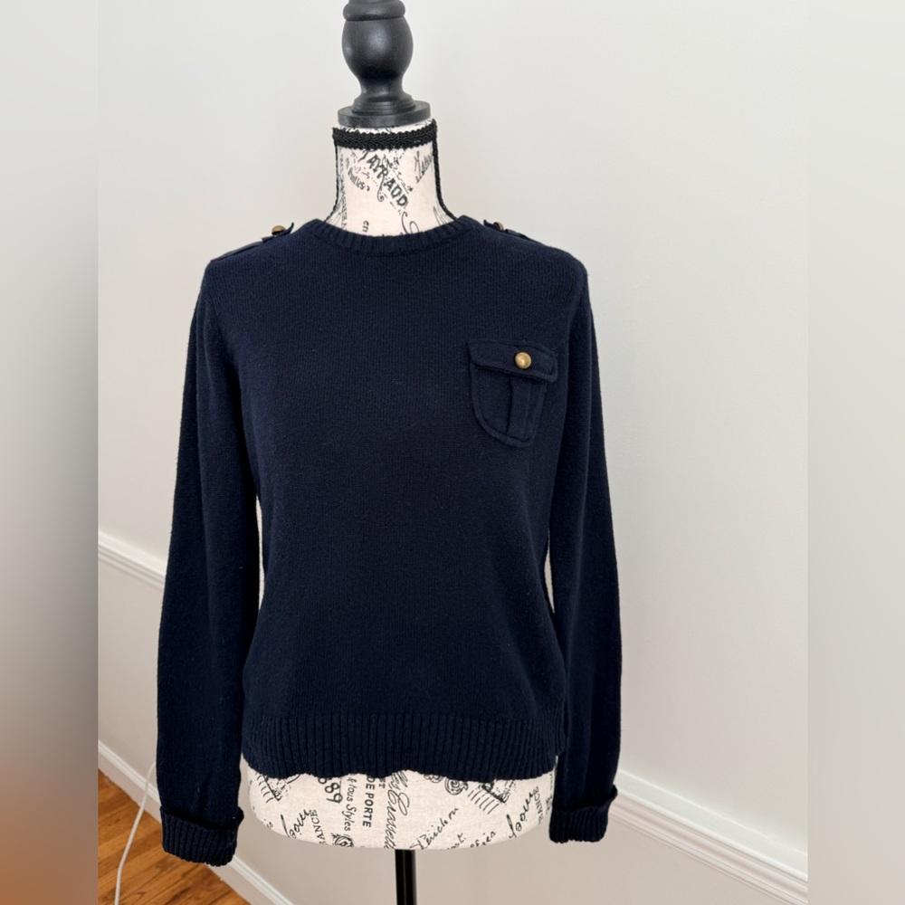 Zara Midnight Blue Crew Neck Sweater
